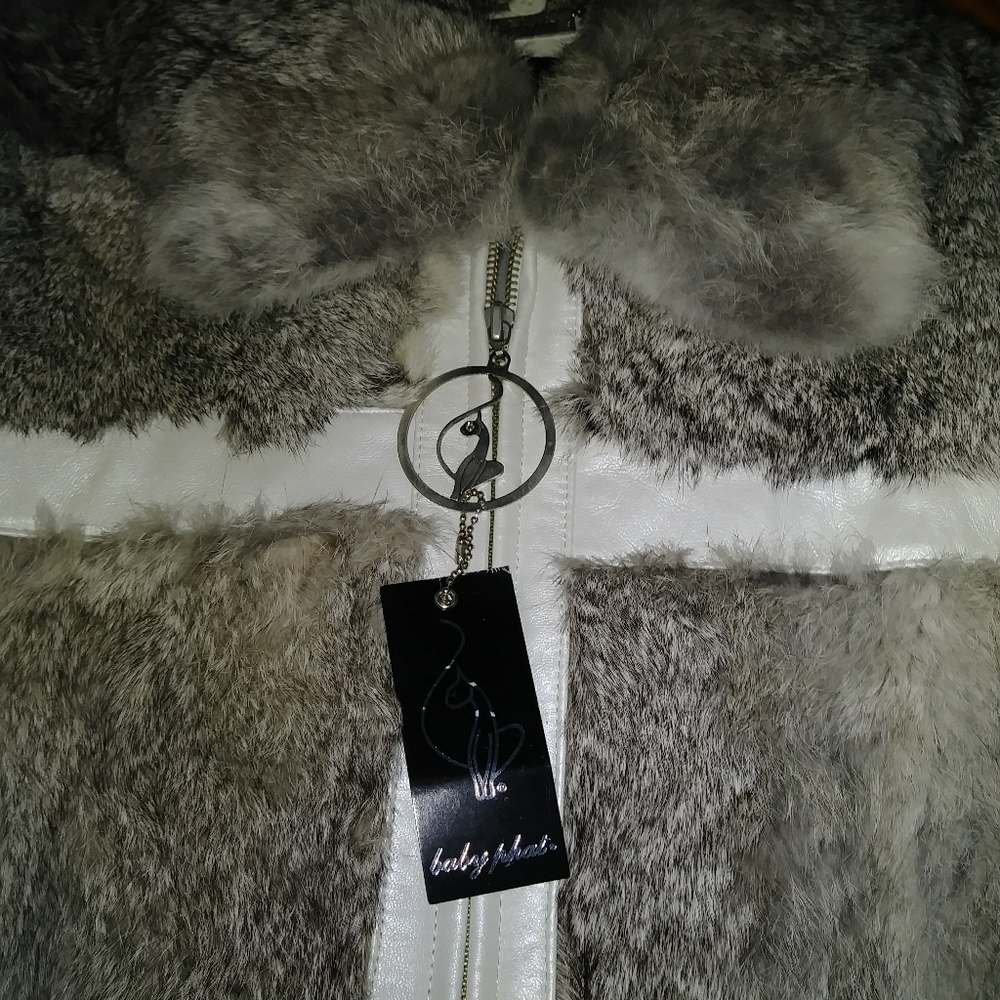 BABY PHAT Women's Rabbit Fur Jacket/Coat - Picture 3 of 8